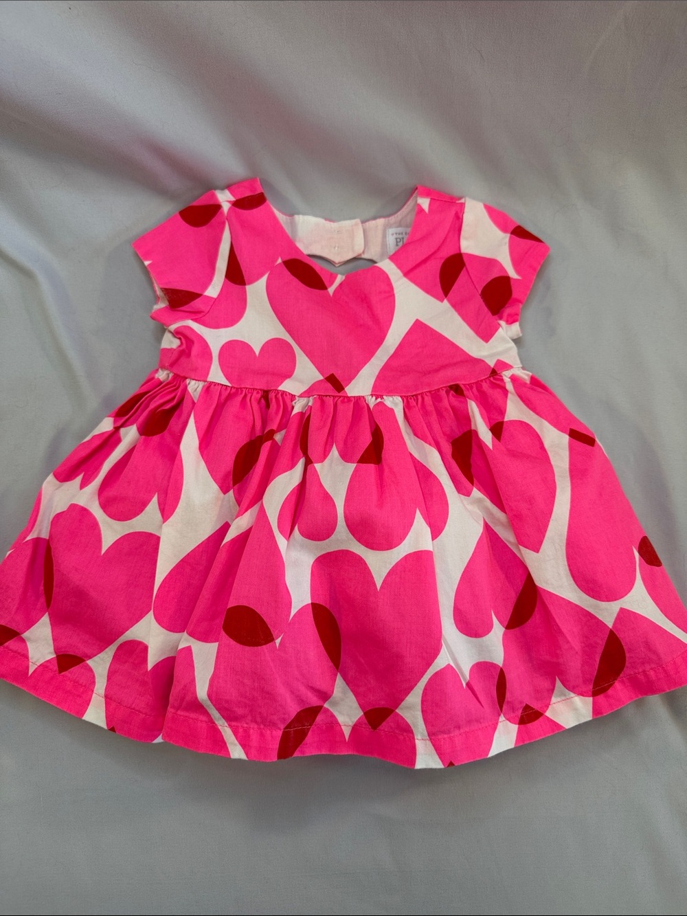 The Children's Place LIKE NEW Bright Pink & White Heart Dress